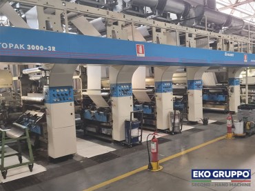 Bobst Rotomec Rotopack 1320 3000-3R Rotogravure printing film line - Eko Gruppo second-hand machine
