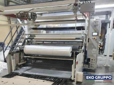 Multifoil 2.200 mm Rajoo 3 Layers Blown Film Extrusion Line - Used Eko Gruppo Machinery