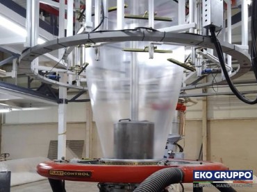 3 Layers Rajoo 2200 Blown Film Extrusion Machine - Used Eko Gruppo Machinery