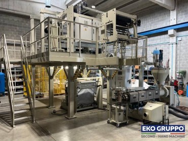 1000 mm PVC Shrink Labels Double Bubble RL Plast Blown Film Line - Used Machinery Eko Gruppo