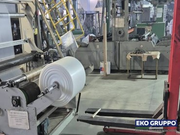 HDPE, LDPE Mono Layer 1200 mm MD China model 45-800 Die 80 Blown Film Extrusion Line - Used Machinery Eko Gruppo