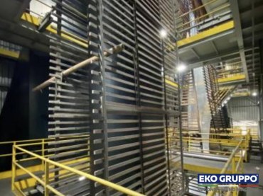 HDPE LDPE Bandera 1 Layer 6000 mm Blown Film Extrusion Production Line - Second Hand Eko Gruppo Machinery