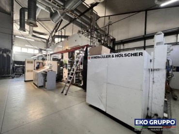 Central Drum 8 Colors Windmoeller&Holscher Gearless model Novoflex width 1050 mm Flexographic Printing Line - Used Machines Eko Gruppo