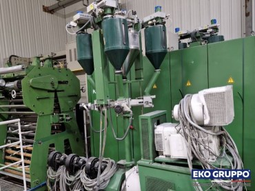 COEX LDPE 3 Layers Kiefel model Compex 1350 mm Die 200 mm with IBC Blown Film Extrusion Line - Used Machine Eko Gruppo