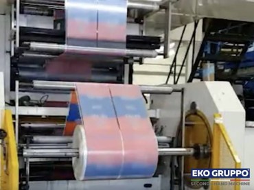 PE CI Gearless 8 Colors Comiflex model Vale 1208 Film Width 1200 mm Flexographic Printing Line - Second Hand Eko Gruppo Plants