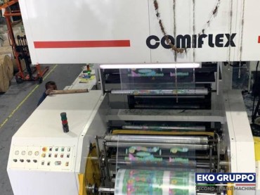 Gearless CI 8C 1200 mm Comiflex Vale 1208 Flexo Printing Machine - Second Hand Eko Gruppo Plants