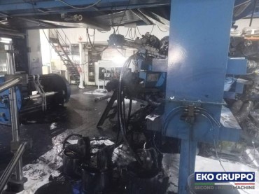 PE Central Drum Geared 1250 mm 6 Colors Carint model Gemini Flexographic Printing Line - Used Eko Gruppo Machines