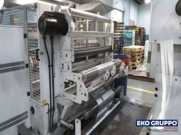 PE Gearless 2011 Central Drum Printing Width 1300 mm Uteco 8 Colors model Onyx 876 GL Flexographic Printing Line - Used Plants Eko Gruppo