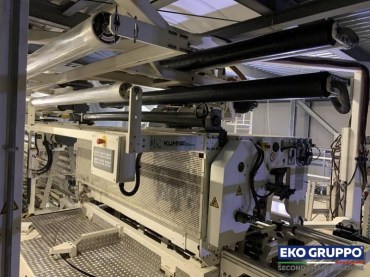 2015 LDPE HDPE 500 Kg/h Coex 3 Layers Kuhne 2400 mm Blown Film Extrusion Machine - Used Eko Gruppo Machines