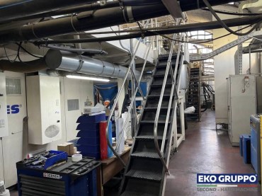 LDPE Colines 1000 mm 3 Layers 600 mt/min model Handrollex Year 2013 Cast Production Line for Stretch Film Wrap - Used Machine Eko Gruppo