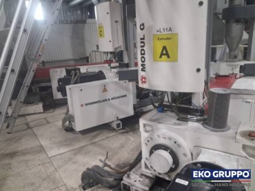 CPP CPE Windmoeller Holscher 2400 mm 3 Layers model Filmex Year 2015 Cast Film Production Line - Second Hand Machine Eko Gruppo