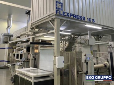 1050 mm Gearless Year 2003 Central Drum Fischer Krecke 16S 8 Colors 360 m/min Flexographic Printing Line - Used Machine Eko Gruppo
