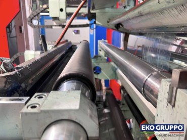 Year 2019 LDPE Gear CI 6 Colors 1200 Printplas mod PKF Flexographic Printing Line - Used Machine Eko Gruppo