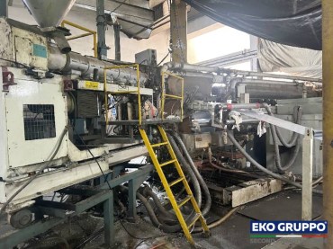 165 m/min BOPP 4000 mm 1000 Kg/h 3 Layers Bruckner Film Extrusion Production Line - Used Eko Gruppo Machinery